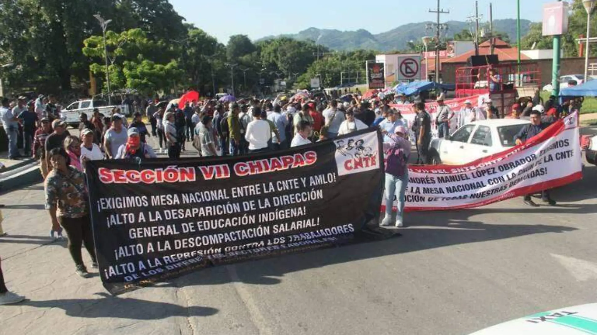 Manifestantes Palenque